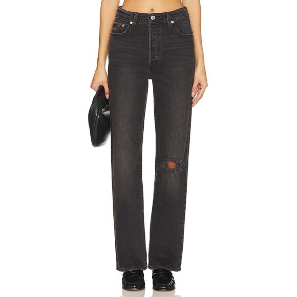 NWT LEVI'S Ribcage Straight Jeans 27 Broken Sunset - Picture 2 of 9